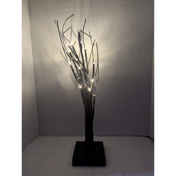 Black Wire Tree with White Lights Battery Powered Bend to Shape Holiday Gift NEW - Picture 3 of 6